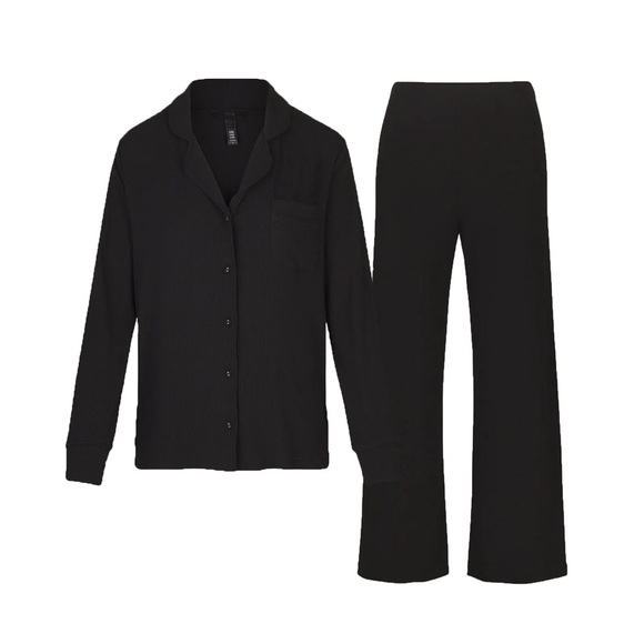 SKIMS Other - SKIMS SOFT LOUNGE RIB SLEEP SET, BRAND NEW, BLACK, SIZE SMALL, $120